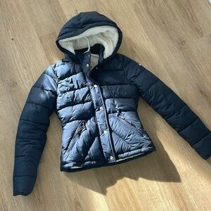 Hollister sherpa lined puffer parka